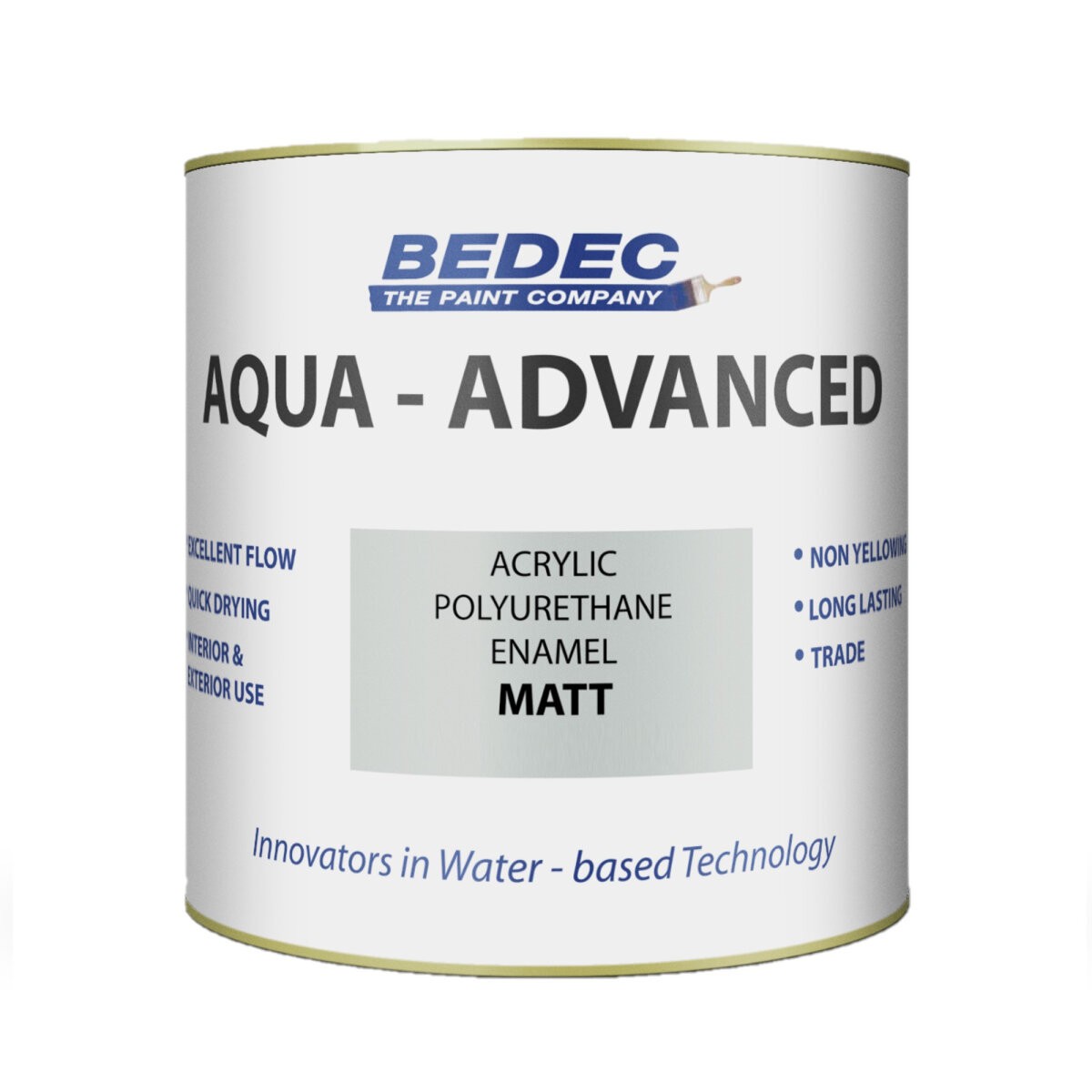 Bedec Aqua Advanced Interior/Exterior Acrylic/Polyurethane Matt White 5L