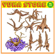 8 Pieces Natural Driftwood for Aquarium Decor, Assorted Sinkable Spider Wood, Re