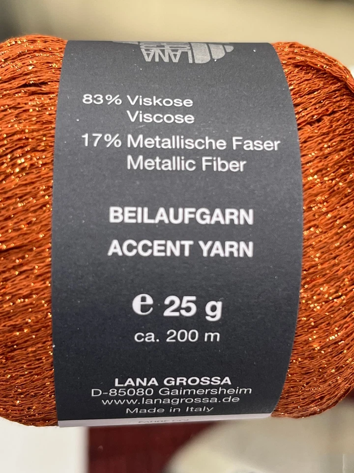 Lana Grossa BRILLINO, Viskose/Metal.Faser, Beilaufgarn ,25g ca. 200m - Bild 2 von 2
