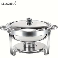 1PCS Stainless Steel Buffet Stove for Home Gatherings with Detachable Cloche Sto