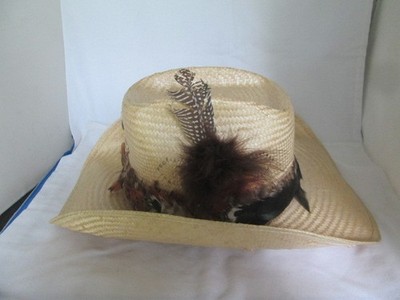 Stetson Roadrunner Bryantcote straw Western cowboy hat 6 3/4 Vintage Stetson Roadrunner Western Straw Cowboy Hat  main image 2