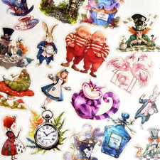 Wonderland Character Stickers Junk Journaling Collage Scrapbooking
