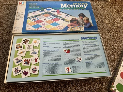 Vintage Match & Move Advanced Memory Board Game COMPLETE 1986 Milton Bradley - Picture 4 of 5