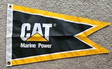 CAT Caterpillar Marine Power Sign Flag Banner Dbl sided  16.5x27" man cave