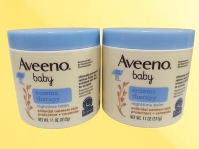 AVEENO BABY ECZEMA THERAPY NIGHTIME BALM 11 OZ NWOB EXP: 2027 LOT OF 2