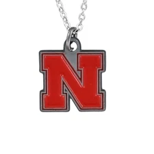 NEBRASKA CORNHUSKERS Necklace - Enamel Pewter Charm NCAA Sports University