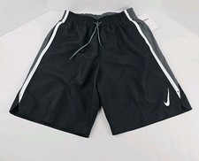 Men's Nike NESSC602 Polyester Swim Shorts Size Small Black And Gray MSRP; 56.00