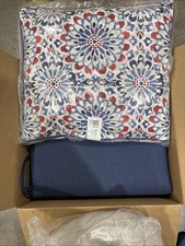 Arden Outdoor Deep Seat Cushion Set, 24 in x 24 in, 24" x 24" Clark Blue