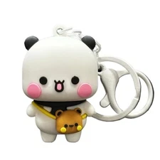 Panda Sweet Cute Bubu and Dudu Schoolbag Keychains Figure Gift