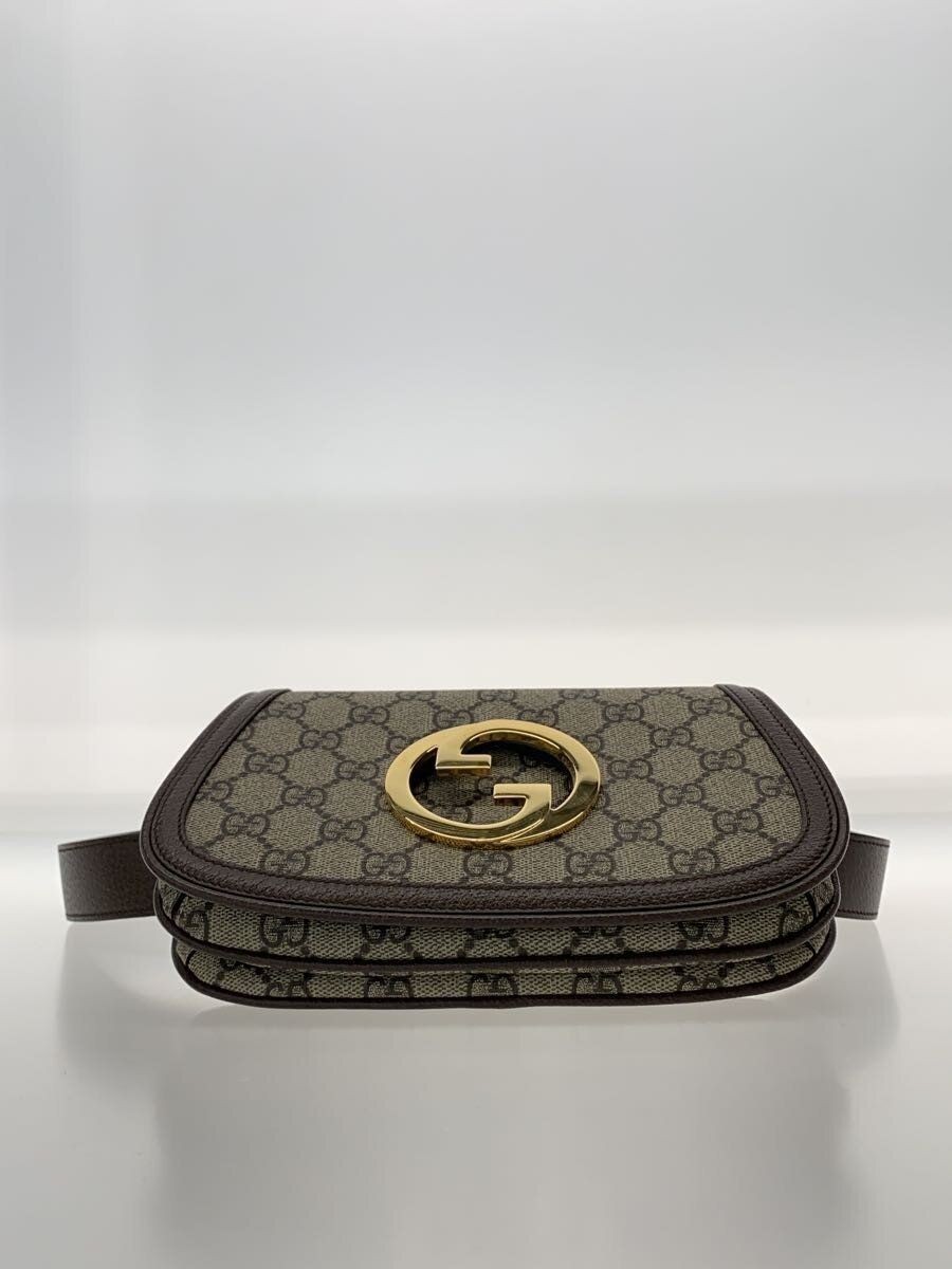 GUCCI waist bag blondie belt GG Supreme PVC Brown 703807 Used thumbnail 4