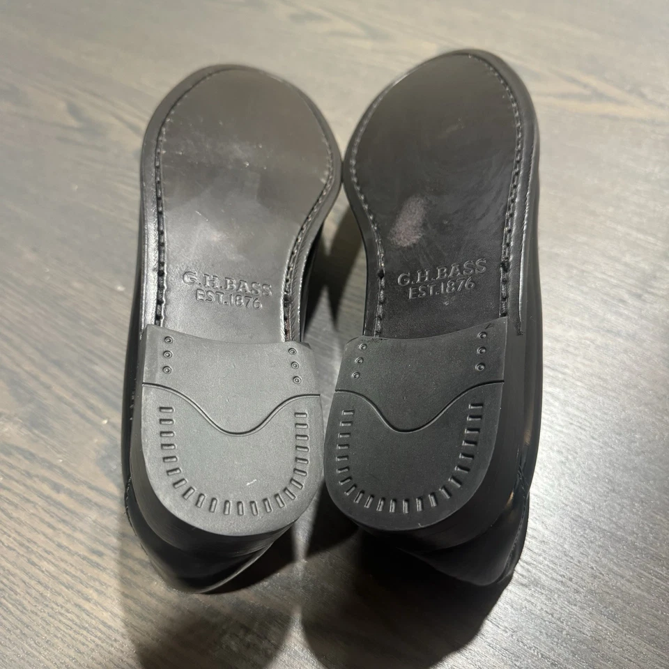 Женские мокасины GH Bass Weejuns Whitney Smiley Penny размер 9/7,5 мл темно-черные туфли - Изображение 4 из 4