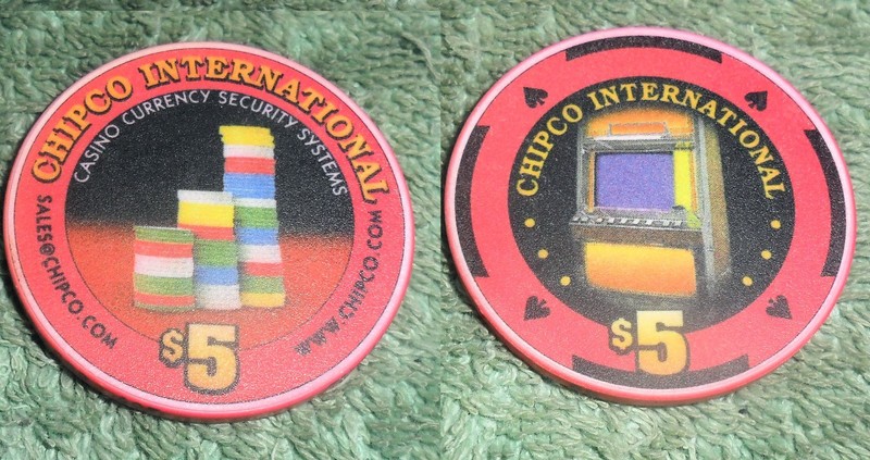 JB RFM 86400 Casino Token Chipco International $5.00