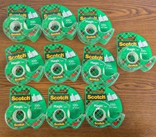 LOT OF 10 - SCOTCH MAGIC TAPE 3/4in x 650in EACH