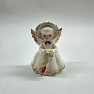Vintage Holt Howard Christmas Angel Muff Sweet Candle Holder 1958