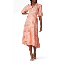 Kate Spade Pink Floral Grand Daisy Wrap Dress Size 6