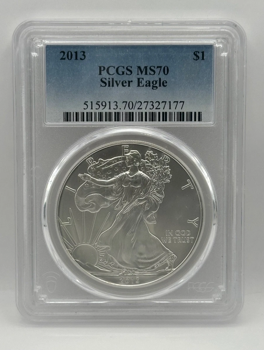 25+ American Eagle MS 70 Graded 2013 Silver Bullion Coins for sale