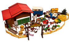 Playmobil Vintage Pony Ranch 3775 + PKW & Pferdeanh&auml;nger 4189 Set Sammlung #1478