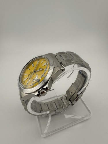 Nuovo con etichette NH35-VOBO cassa inferiore automatica made in Japan quadrante giallo leggi - Foto 2 di 9