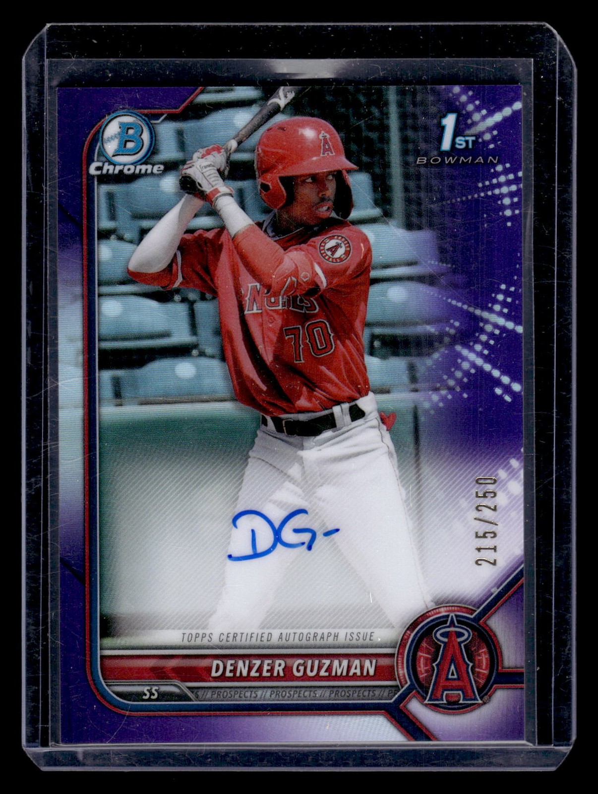 2022 Bowman #CPA-DG Denzer Guzman Chrome Prospects Auto Purple Ref #/250