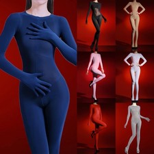 Plus One-Piece Sheer Full Bodystocking Catsuit Bodysuit Body Pantyhose Jumpsuit