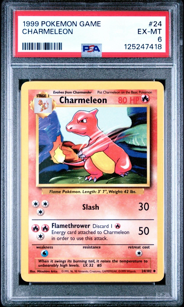 Charmeleon Pokémon TCG Professional Sports Authenticator (PSA) Individual  Trading Card Games Base Set for sale