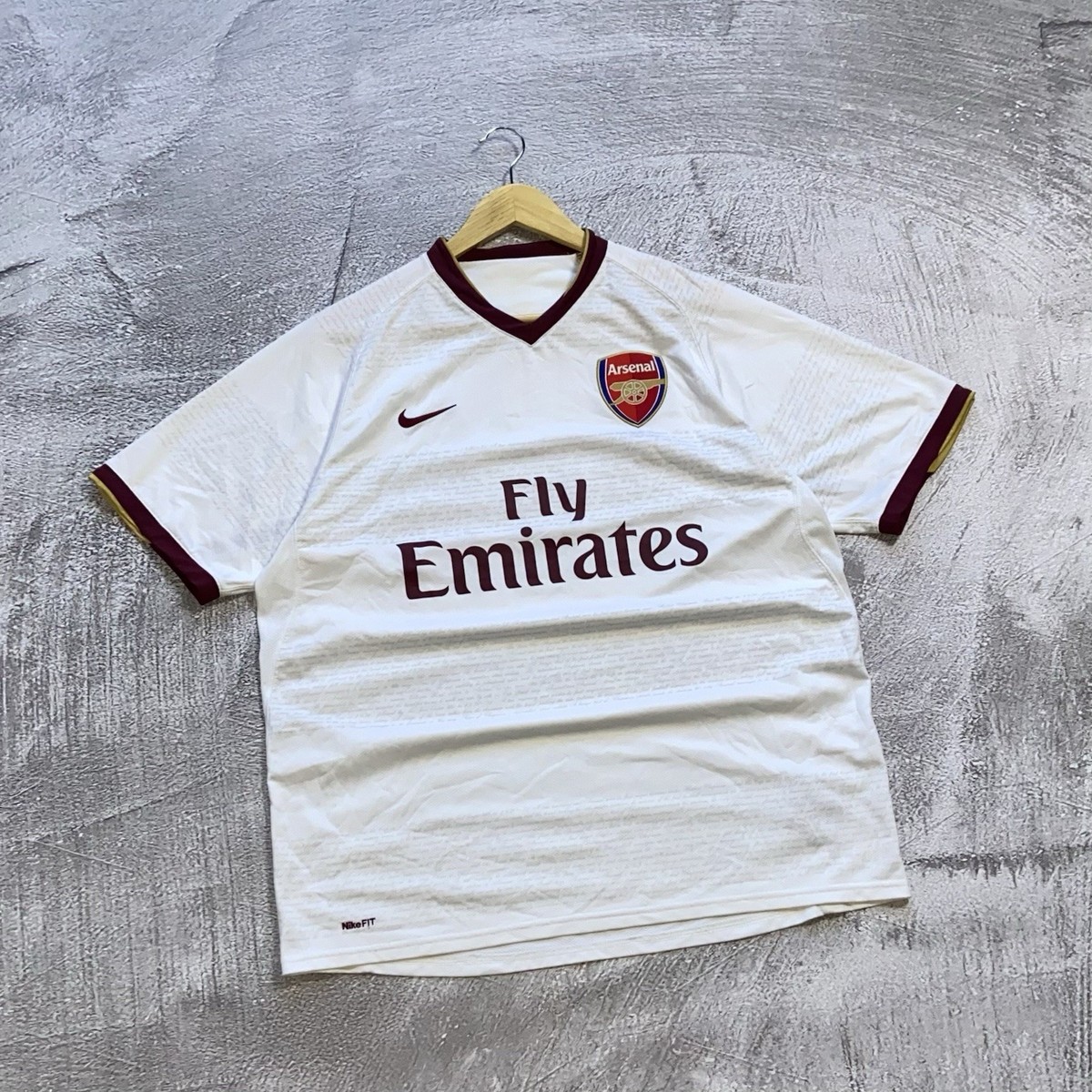 ARSENAL アーセナル NIKE 07/08 アウェイ Rare Nike Arsenal 2007 2008 Away Jersey White Size L Fly Emirates