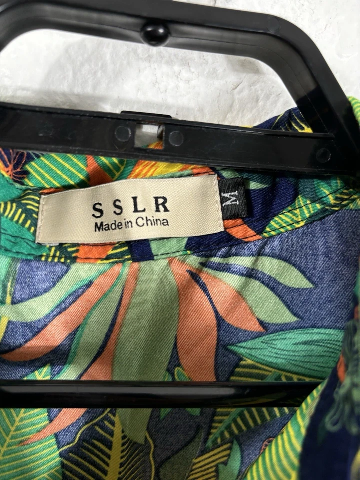 Camisa Hawaiana SSLR Mujer Talla M Multicolor Colorida Manga Corta Floral Foto 4 de 4