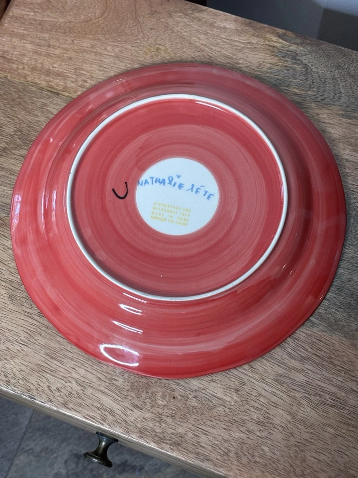 Plato Anthropologie NATHALIE LETE 10" Cena Fresa “¿Qui a mangé la fraise?” Foto 2 de 2
