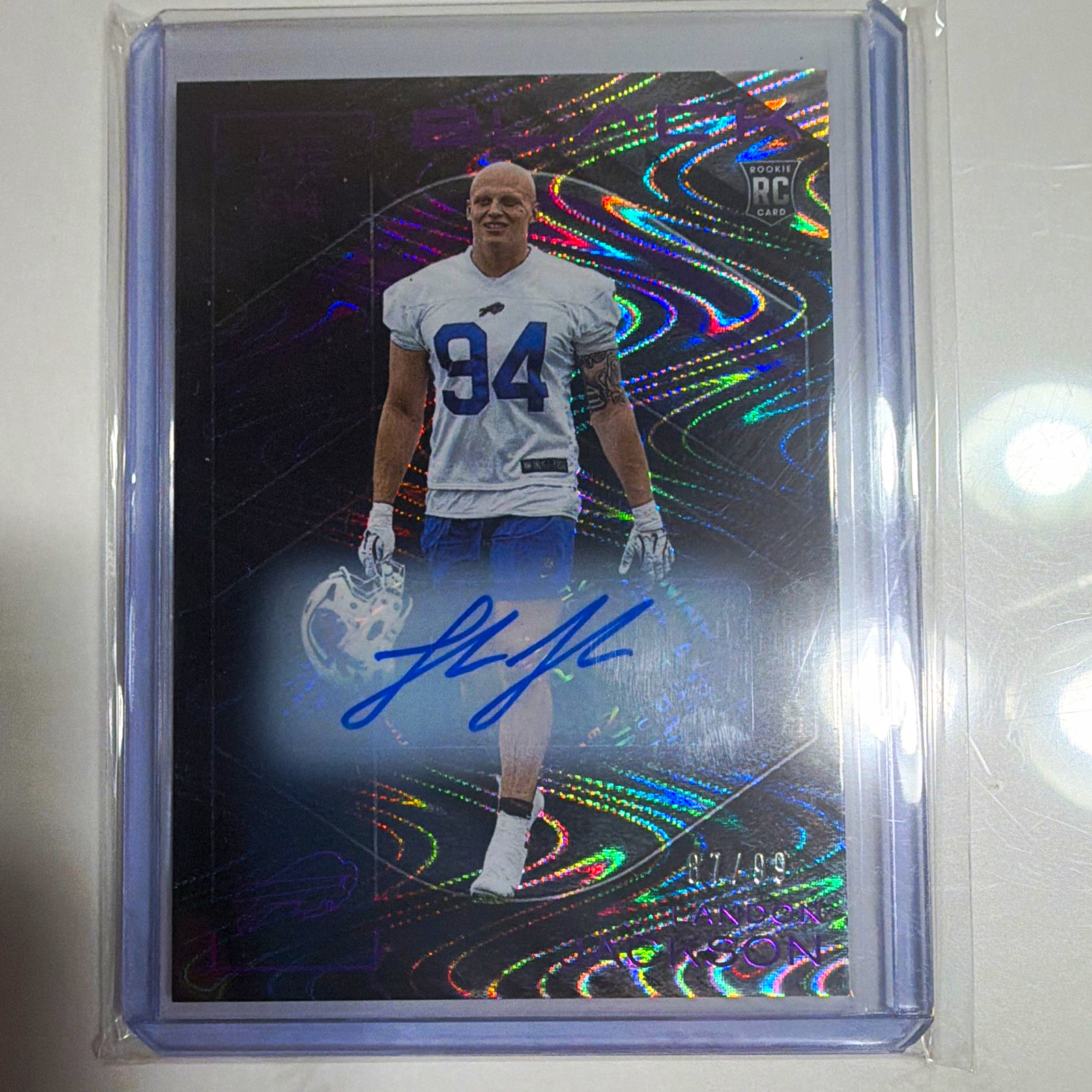 Landon Jackson Panini Black #126 Autograph Royal