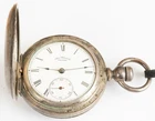 Heavy Antique Waltham 18s Coin Silver Pocket Watch for Repair!