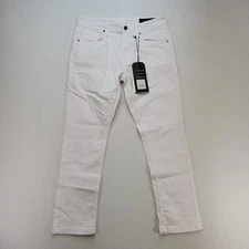 The Perfect Jean NYC Jeans Mens 32x28 White Slim Fit Mid Rise Stretch Denim