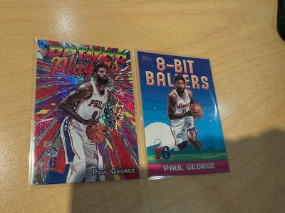 2025-26 Topps Power Players Holo Foil Paul George + 8-Bit Ballers - 76ers