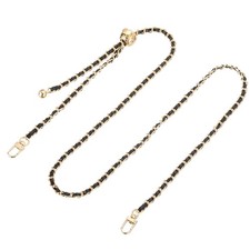 Purse Chain Strap, 53 Inch Adjustable Chains Strap Black/Light Gold