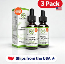 3x Liquid Chlorophyll Drops-Natural Detox Deodorant Gut Liver Supplement -