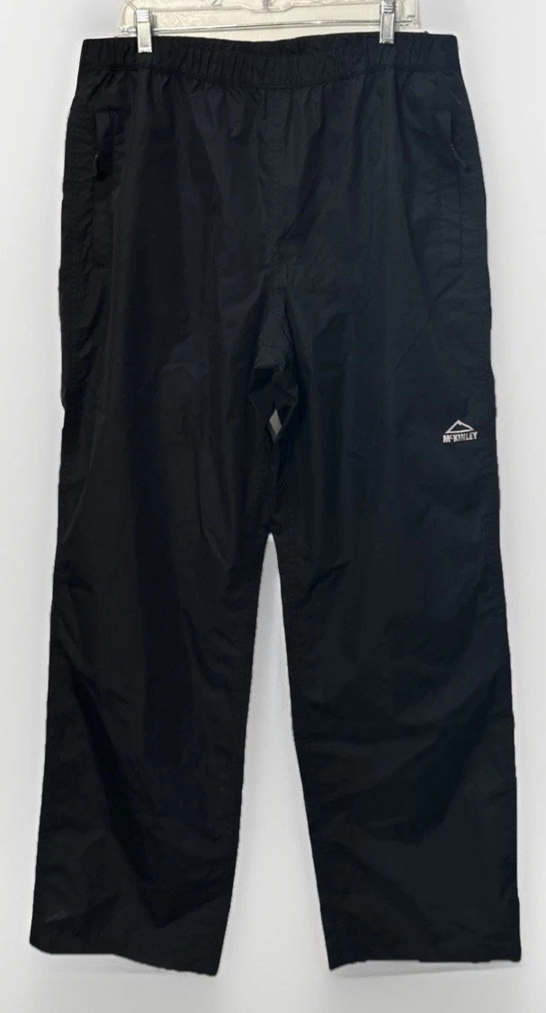 Mens MCKINLEY AquaMax Perimeter Waterproof Rain Pants Sz XL Black EUC Golf ⛳️