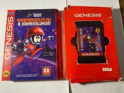 1993 Sega Genesis Tinhead CIB Cardboard Box Version Slight Damage To Box