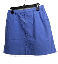 TOMMY HILFIGER Blue Pinstripe Lightweight Short Cotton Skirt S 12 Vintage A-line