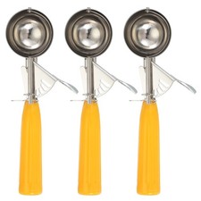 3 Pcs Cookie Scoops, Ice Cream Scoop with Trigger, Yellow
