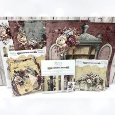 Mintay ANTIQUE SHOP 12x12 Paper Cardstock 6x6 Die Cuts Kit