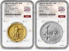 1907 2026 W Saint Gaudens Gold Coin & Silver Medal Set NGC SP70 First Day Issue