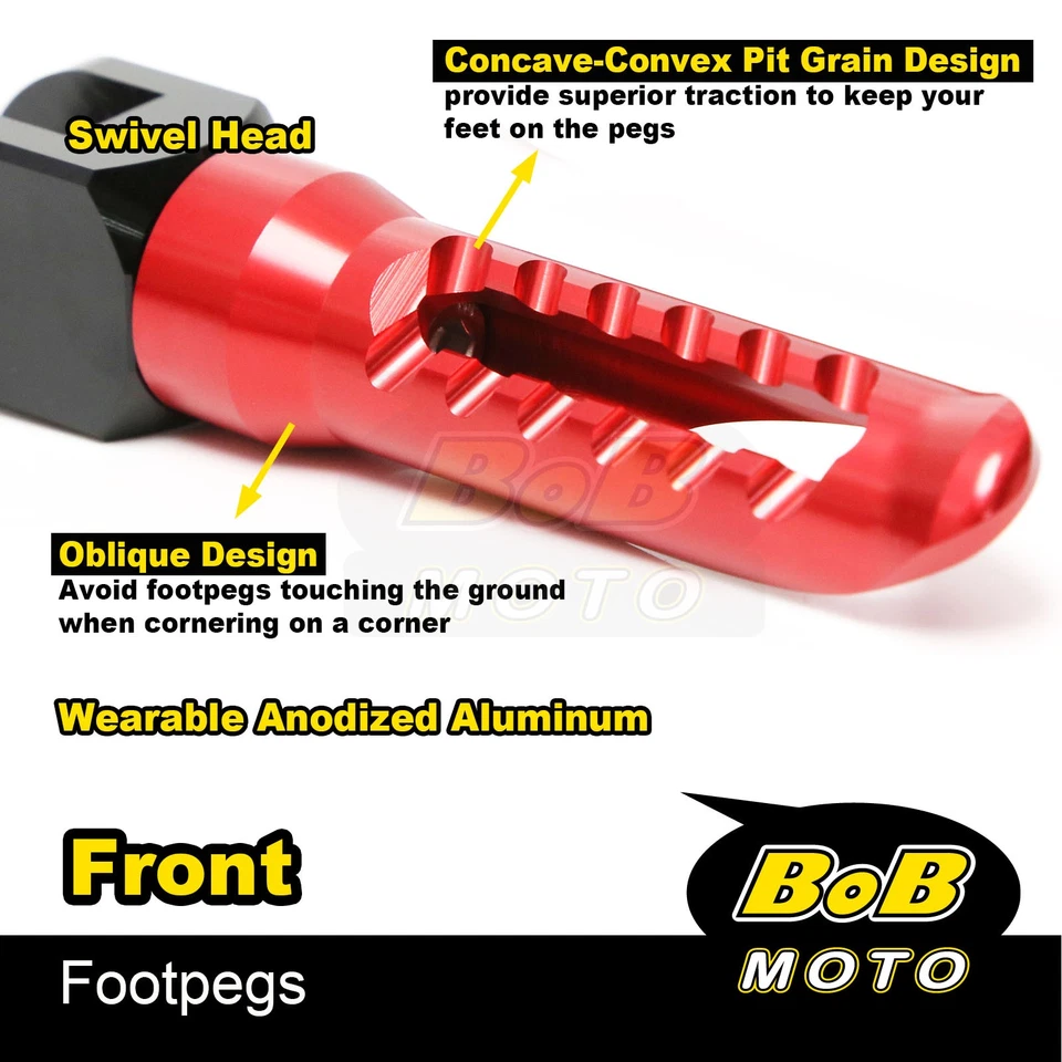 CNC BOB Front Footpegs Pedal For Suzuki B-King Gladius SFV 650 GSF 650 Bandit - Изображение 4 из 4