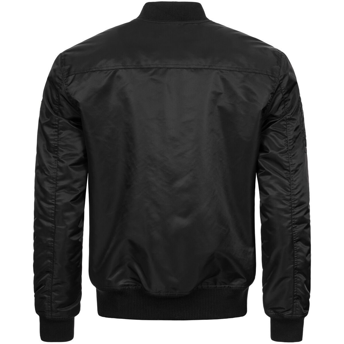 Lonsdale Flight Bomber MA1 Jacket Black + Tartan Slim-Fit Lonsdale Flight Bomber MA1 Jacket Black + Tartan Slim-Fit