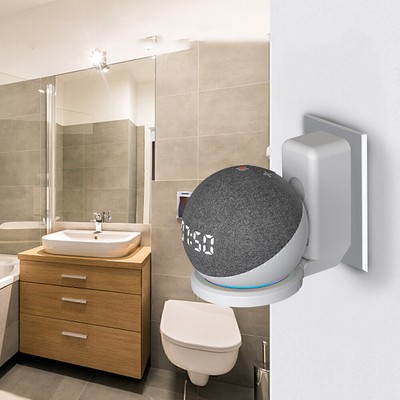 Wandhalterung Platzsparender Lautsprecherhalter für Amazon Echo Dot 5/4 (Weiß) .