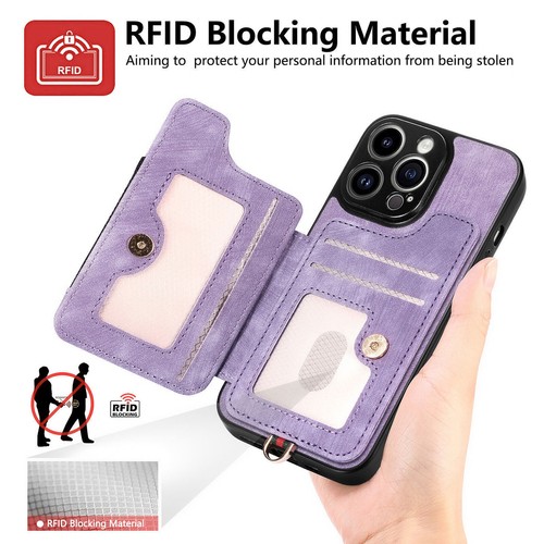 Ring Stand Leather Card Slot Phone Case For iPhone 14 13 12 11 Pro Max XR 8 7 6 - Picture 27 of 84