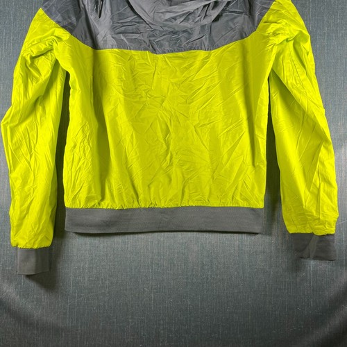 Nike Girl Windbreaker Jacket Yellow Long Sleeve Full Zip Hooded Size S Polyester - Picture 11 of 12