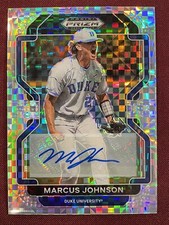2022 Prizm Draft Picks Baseball Xfractor Auto #PDP112 Marcus Johnson /17