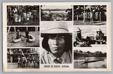 Indios De Darien Panama Multi-View Real Photo Postcard RPPC 1950