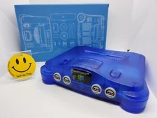 Blue Nintendo 64 CUSTOM COLOR Shell Console with Boxed N64 console