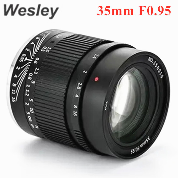 Wesley 35mm APS-C Large Aperture Manual Lens For Sony Nikon Fuji M43  Canon