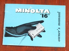 MINOLTA 16 INSTRUCTION BOOK/198903
